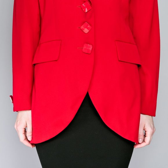 YVES SAINT LAURENT Vintage Red Blazer - Picture 3 of 13